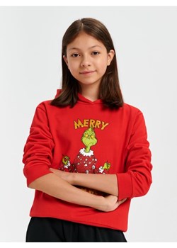 Sinsay - Bluza świąteczna Grinch - czerwony ze sklepu Sinsay w kategorii Bluzy dziewczęce - zdjęcie 170227083