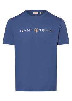 Gant T-shirt męski Mężczyźni Bawełna błękit królewski nadruk ze sklepu vangraaf w kategorii T-shirty męskie - zdjęcie 170230390