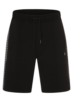 HUGO Męskie szorty dresowe - Desort Mężczyźni Bawełna czarny jednolity ze sklepu vangraaf w kategorii Spodenki męskie - zdjęcie 170230394
