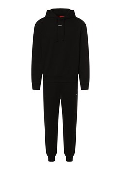 HUGO Dres - DapoDayote Mężczyźni Bawełna czarny jednolity ze sklepu vangraaf w kategorii Spodnie męskie - zdjęcie 170230403