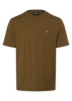 Scotch & Soda Koszulka męska Mężczyźni Bawełna oliwkowy jednolity ze sklepu vangraaf w kategorii T-shirty męskie - zdjęcie 170230424