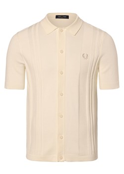 Fred Perry Koszula męska Mężczyźni Regular Fit Bawełna beżowy jednolity ze sklepu vangraaf w kategorii Koszule męskie - zdjęcie 170230431