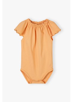 Bawełniane brzoskwiniowe body niemowlęce na lato ze sklepu 5.10.15 w kategorii Body niemowlęce - zdjęcie 170235194