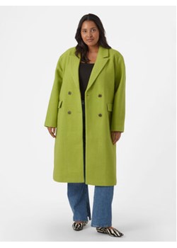 Vero Moda Curve Płaszcz wełniany 10296650 Zielony Regular Fit ze sklepu MODIVO w kategorii Płaszcze damskie - zdjęcie 170237831