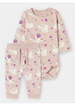 NAME IT Komplet body i spodnie Vandora 13230062 Różowy Regular Fit ze sklepu MODIVO w kategorii Komplety niemowlęce - zdjęcie 170238230