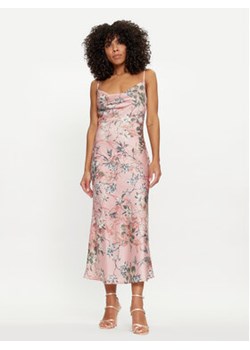 Guess Sukienka koktajlowa W3GK85 WD8G2 Różowy Regular Fit ze sklepu MODIVO w kategorii Sukienki - zdjęcie 170238302