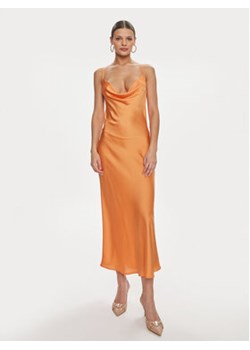 Guess Sukienka koktajlowa W3GK85 WD8G2 Pomarańczowy Slim Fit ze sklepu MODIVO w kategorii Sukienki - zdjęcie 170238303