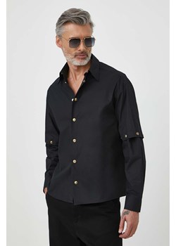 Versace Jeans Couture koszula bawełniana męska kolor czarny relaxed z kołnierzykiem klasycznym 76GALY06 CN010 ze sklepu ANSWEAR.com w kategorii Koszule męskie - zdjęcie 170238951