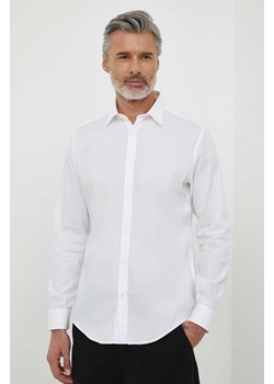 Liu Jo koszula bawełniana męska kolor biały slim z kołnierzykiem klasycznym ze sklepu ANSWEAR.com w kategorii Koszule męskie - zdjęcie 170238972