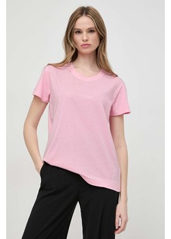 Patrizia Pepe t-shirt bawełniany damski kolor różowy 8M1593 J183 ze sklepu ANSWEAR.com w kategorii Bluzki damskie - zdjęcie 170239134