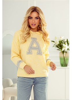 sweter ali z literą "a" polski producent j&k premium - żółty ze sklepu STYLOWO w kategorii Swetry damskie - zdjęcie 170242140