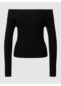 Sweter z odkrytymi ramionami w jednolitym kolorze model ‘BERTHA’ ze sklepu Peek&Cloppenburg  w kategorii Swetry damskie - zdjęcie 170242584