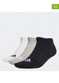 adidas Skarpety funkcyjne (3 pary) w kolorze biało-szaro-czarnym ze sklepu Limango Polska w kategorii Skarpetki męskie - zdjęcie 170244103