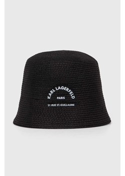 Karl Lagerfeld kapelusz kolor czarny ze sklepu ANSWEAR.com w kategorii Kapelusze męskie - zdjęcie 170244730
