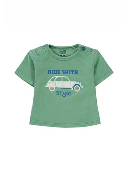 T-shirt niemowlęcy z samochodem - zielony - Lief ze sklepu 5.10.15 w kategorii Koszulki niemowlęce - zdjęcie 170247472