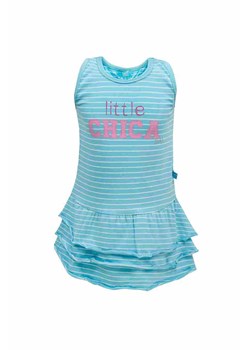 Sukienka dziewczęca na lato - niebiesko-biała - Little Chica - Lief ze sklepu 5.10.15 w kategorii Sukienki dziewczęce - zdjęcie 170247473