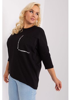 Bluzka plus size z bawełny czarny ze sklepu 5.10.15 w kategorii Bluzki damskie - zdjęcie 170247881