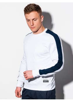 Bluza męska bez kaptura OM-SSNZ-22FW-010 - V3 biała ze sklepu Edoti w kategorii Bluzy męskie - zdjęcie 170248290