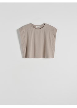 Reserved - T-shirt kimono z efektem sprania - kremowy ze sklepu Reserved w kategorii Bluzki damskie - zdjęcie 170253450