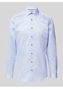 Koszula biznesowa o kroju slim fit z fakturowanym wzorem ze sklepu Peek&Cloppenburg  w kategorii Koszule męskie - zdjęcie 170254050