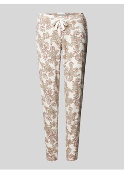 Spodnie materiałowe o kroju regular fit ze wzorem na całej powierzchni model ‘Mix+Relax’ ze sklepu Peek&Cloppenburg  w kategorii Spodnie damskie - zdjęcie 170254314