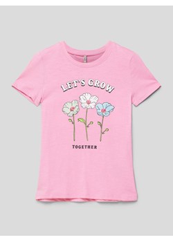 T-shirt z kwiatowym nadrukiem model ‘FLOWERS’ ze sklepu Peek&Cloppenburg  w kategorii Bluzki dziewczęce - zdjęcie 170254342