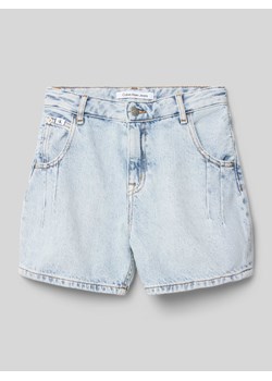 Szorty jeansowe z naszywką z logo ze sklepu Peek&Cloppenburg  w kategorii Spodenki dziewczęce - zdjęcie 170254492