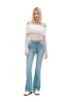 Cropp - Jasnoniebieskie jeansy flare - niebieski ze sklepu Cropp w kategorii Jeansy damskie - zdjęcie 170257803