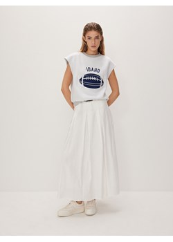 Reserved - Spódnica maxi z paskiem - biały ze sklepu Reserved w kategorii Spódnice - zdjęcie 170258074