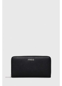 HUGO portfel damski kolor czarny ze sklepu ANSWEAR.com w kategorii Portfele damskie - zdjęcie 170258490