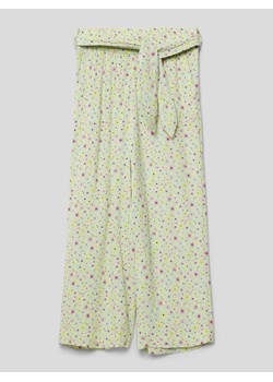 Spodnie materiałowe z szerokimi nogawkami i kwiatowym wzorem ze sklepu Peek&Cloppenburg  w kategorii Spodnie dziewczęce - zdjęcie 170259504