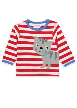Toby Tiger Koszulka &quot;Cat&quot; w kolorze czerwono-białym ze sklepu Limango Polska w kategorii T-shirty chłopięce - zdjęcie 170261542