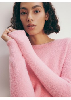 Reserved - Sweter z metaliczną nitką - fioletowy ze sklepu Reserved w kategorii Swetry damskie - zdjęcie 170263030