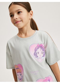 Reserved - T-shirt z motywem Disney - jasnoszary ze sklepu Reserved w kategorii Bluzki dziewczęce - zdjęcie 170263411
