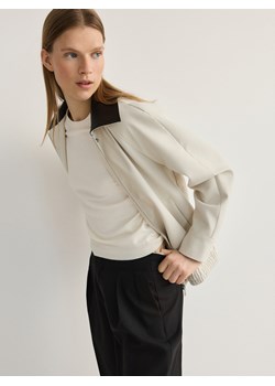 Reserved - Bluzka z wiskozą - złamana biel ze sklepu Reserved w kategorii Bluzki damskie - zdjęcie 170263503