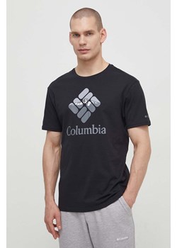 Columbia t-shirt bawełniany Rapid Ridge kolor czarny z nadrukiem 1888813 ze sklepu PRM w kategorii T-shirty męskie - zdjęcie 170263873