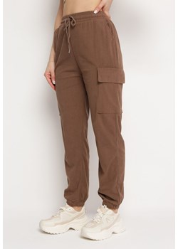 Brązowe Spodnie Bojówki z Wyższym Stanem Madolla ze sklepu Born2be Odzież w kategorii Spodnie damskie - zdjęcie 170267304