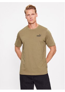 Puma T-Shirt Ess Small Logo 586669 Brązowy Regular Fit ze sklepu MODIVO w kategorii T-shirty męskie - zdjęcie 170269922