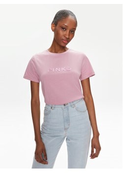 Pinko T-Shirt 101752 A1NW Różowy Regular Fit ze sklepu MODIVO w kategorii Bluzki damskie - zdjęcie 170270102