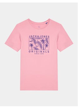 Jack&Jones Junior T-Shirt 12239435 Różowy Standard Fit ze sklepu MODIVO w kategorii T-shirty chłopięce - zdjęcie 170270351