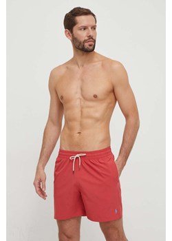 Polo Ralph Lauren szorty kąpielowe kolor czerwony ze sklepu ANSWEAR.com w kategorii Kąpielówki - zdjęcie 170270864