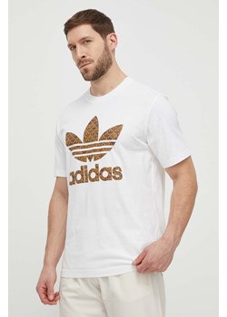 adidas Originals t-shirt bawełniany męski kolor biały z nadrukiem IS2932 ze sklepu ANSWEAR.com w kategorii T-shirty męskie - zdjęcie 170271413
