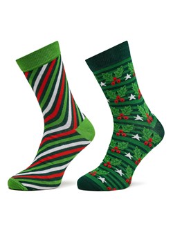 Zestaw 2 par wysokich skarpet męskich Rainbow Socks Xmas Socks Balls Adults Gifts Pak 2 Zielony ze sklepu eobuwie.pl w kategorii Skarpetki męskie - zdjęcie 170274023