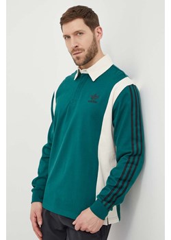 adidas Originals longsleeve bawełniany kolor zielony wzorzysty IU0210 ze sklepu PRM w kategorii T-shirty męskie - zdjęcie 170274052