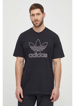 adidas Originals t-shirt bawełniany Trefoil Tee męski kolor czarny z nadrukiem IU2347 ze sklepu PRM w kategorii T-shirty męskie - zdjęcie 170274114