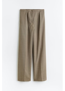 H & M - Eleganckie spodnie z domieszką wełny - Beżowy ze sklepu H&M w kategorii Spodnie damskie - zdjęcie 170274214