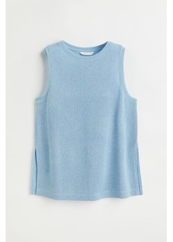 H & M - Dzianinowa koszulka - Niebieski ze sklepu H&M w kategorii Bluzki damskie - zdjęcie 170274330