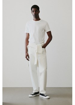 H & M - Bawełniany T-shirt Slim Fit - Biały ze sklepu H&M w kategorii T-shirty męskie - zdjęcie 170274334