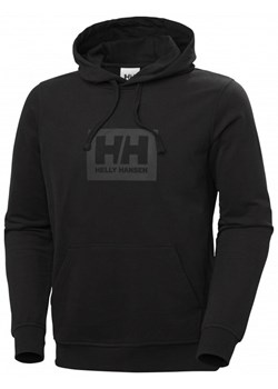 Męska bluza dresowa nierozpinana z kapturem HELLY HANSEN HH Box Hoodie - czarna ze sklepu Sportstylestory.com w kategorii Bluzy męskie - zdjęcie 170276883