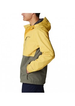Męska kurtka przeciwdeszczowa Columbia Hikebound Rain Jacket - żółta ze sklepu Sportstylestory.com w kategorii Kurtki męskie - zdjęcie 170277180
